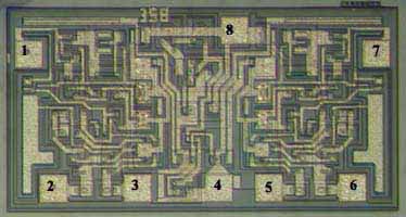 LM358 DIE LAYOUT - MECHANICAL SPECIFICATIONS